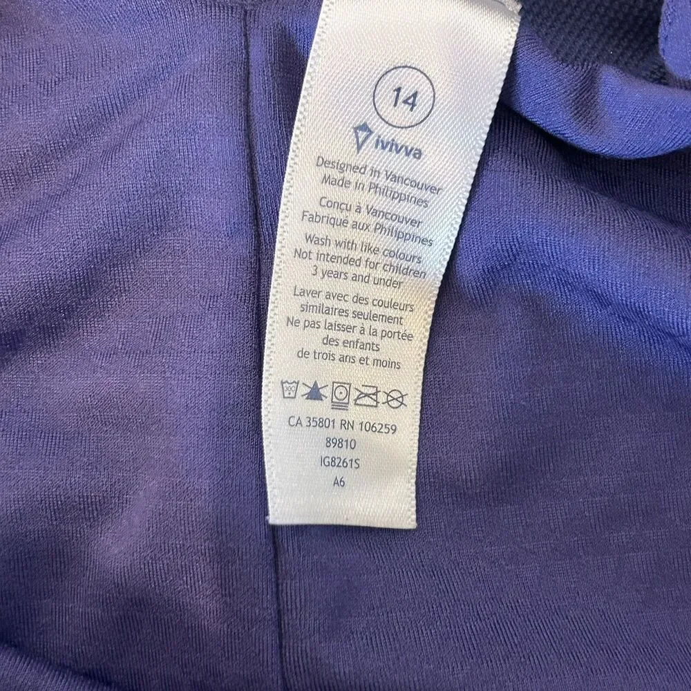 LULULEMON IVIVVA Paradise Play Dress Stoney Grape‎ Purple Youth Size 14 Adult XS